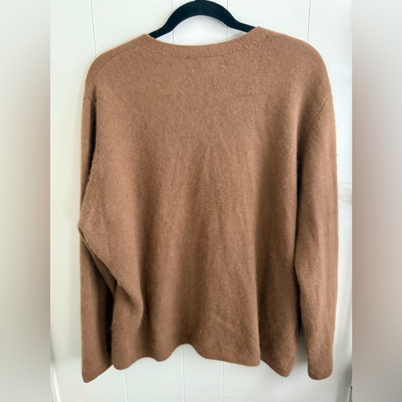 VTG Susan Bristol Rabbit Hair Embroidered Floral Fuzzy Cardigan Sweater Size 2W - Picture 6 of 9